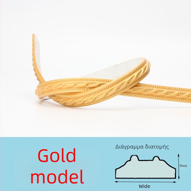 PVC αυτοκόλλητη διακοσμητική γραμμή περιγράμματος για TV φόντο τοίχου — μοντέρνο στυλ, φλογοανθεκτική, αδιάβροχη, ανθεκτική στην υγρασία και στη διάβρωσή, μακράς διάρκειας