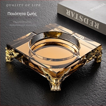 Γυάλινο βαθύ τασάκι — Διακόσμηση και Αποθήκευση, Στυλ Μινιμαλιστικό έως Φως Πολυτέλεια, κατάλληλο για Οικία, Σαλόνι, KTV, Μπαρ ή Ξενοδοχείο