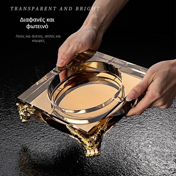 Γυάλινο βαθύ τασάκι — Διακόσμηση και Αποθήκευση, Στυλ Μινιμαλιστικό έως Φως Πολυτέλεια, κατάλληλο για Οικία, Σαλόνι, KTV, Μπαρ ή Ξενοδοχείο