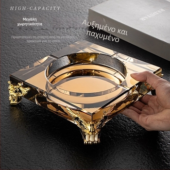 Γυάλινο βαθύ τασάκι — Διακόσμηση και Αποθήκευση, Στυλ Μινιμαλιστικό έως Φως Πολυτέλεια, κατάλληλο για Οικία, Σαλόνι, KTV, Μπαρ ή Ξενοδοχείο