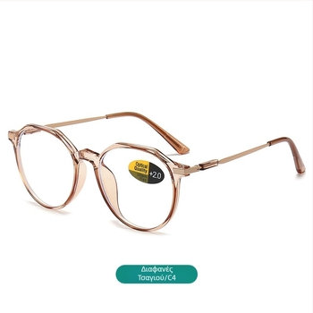 Γυαλιά ανάγνωσης με προστασία από μπλε φως, unisex, πολυγωνικοί σκελετοί σε μοντέρνο κορεατικό στυλ, άνεση ανάγνωσης για ενήλικες και ηλικιωμένους