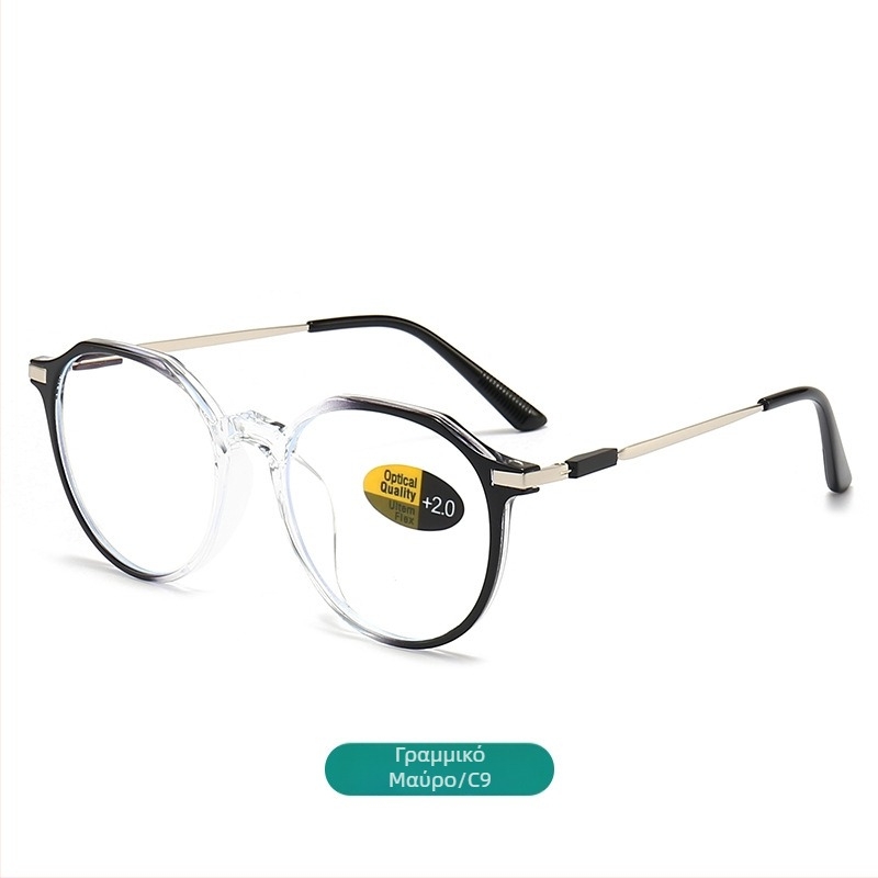 Γυαλιά ανάγνωσης με προστασία από μπλε φως, unisex, πολυγωνικοί σκελετοί σε μοντέρνο κορεατικό στυλ, άνεση ανάγνωσης για ενήλικες και ηλικιωμένους