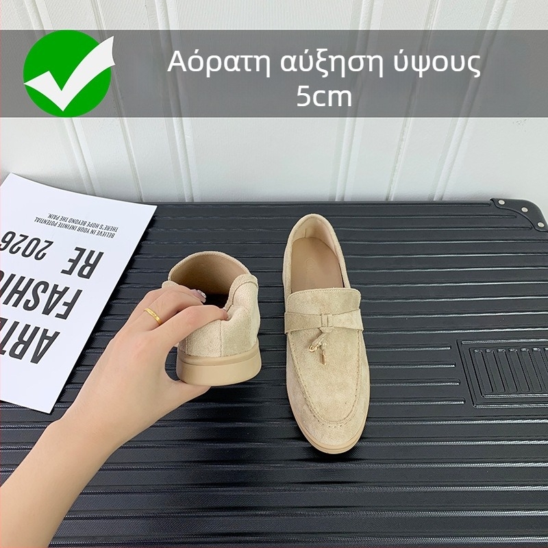 Γυναικείοι λοφέρς με φούντα και κούμπωμα, επάνω από μικροϊνές, καουτσούκ σόλα, χαμηλό τακούνι 3–6 εκ