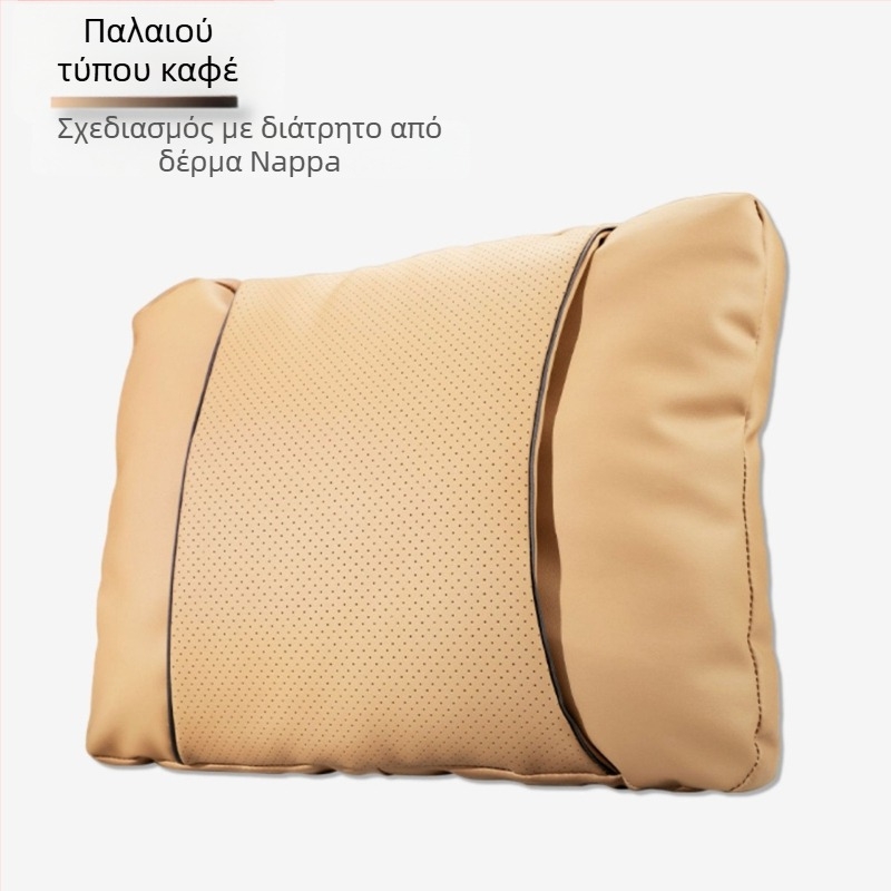 Μαξιλαράκι προσκέφαλου αυτοκινήτου με δέρμα Nappa, γέμισμα από βαμβάκι-σύννεφο, καθολική εφαρμογή, προσαρμογή