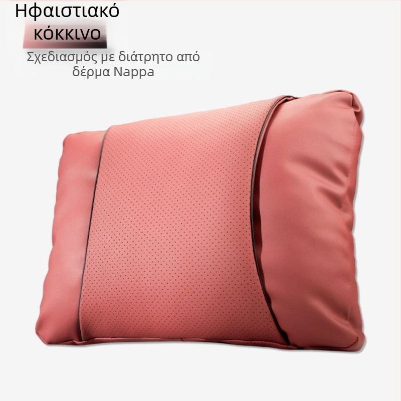 Μαξιλαράκι προσκέφαλου αυτοκινήτου με δέρμα Nappa, γέμισμα από βαμβάκι-σύννεφο, καθολική εφαρμογή, προσαρμογή