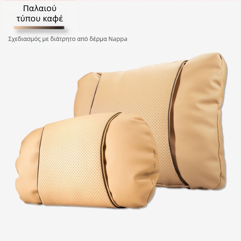 Μαξιλαράκι προσκέφαλου αυτοκινήτου με δέρμα Nappa, γέμισμα από βαμβάκι-σύννεφο, καθολική εφαρμογή, προσαρμογή