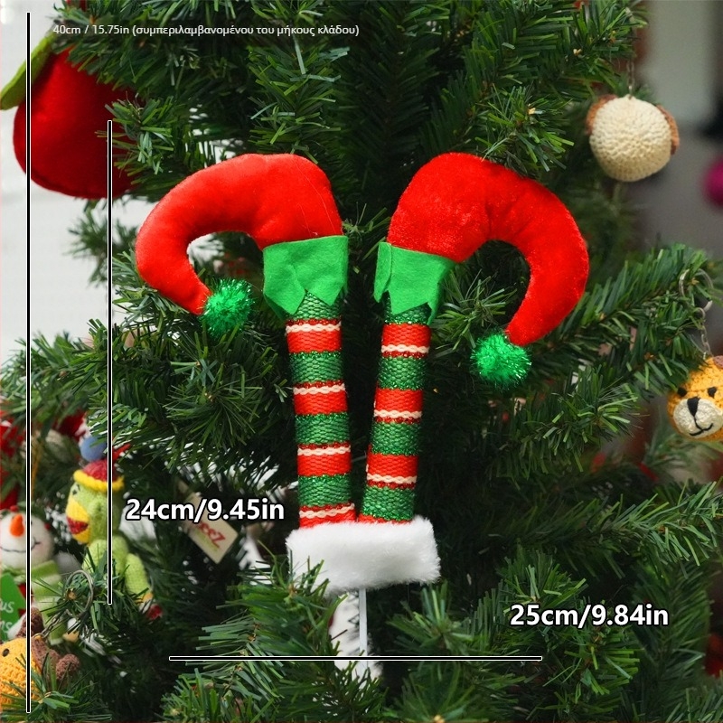 Χριστουγεννιάτικα διακοσμητικά για το δέντρο — Μοντέρνο καλλιτεχνικό στυλ, Συμβατό με διατάξεις βάζων, Υλικά: Πλαστικό, Σίδηρος, Υφάσματα