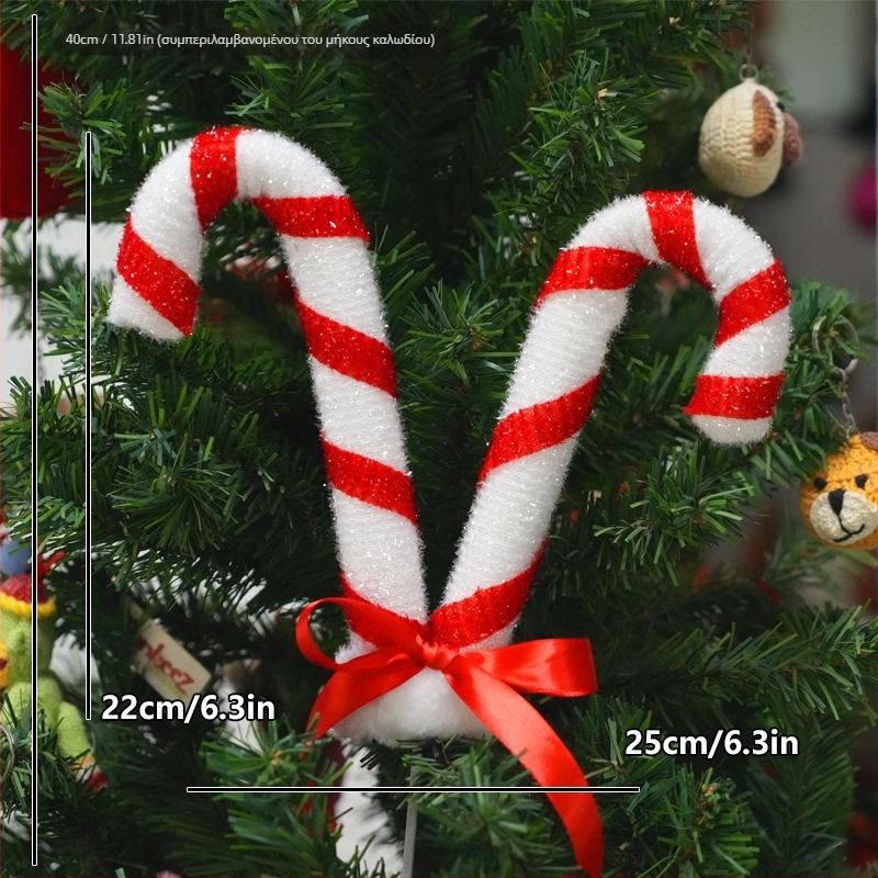 Χριστουγεννιάτικα διακοσμητικά για το δέντρο — Μοντέρνο καλλιτεχνικό στυλ, Συμβατό με διατάξεις βάζων, Υλικά: Πλαστικό, Σίδηρος, Υφάσματα