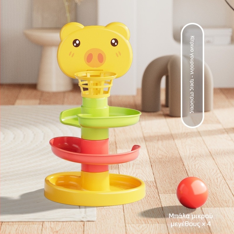 Διαδραστικός πύργος με πίστα και κυλιόμενες μπάλες – πλαστικό παιχνίδι για παιδιά 3-6 ετών, προάγει τη νοητική ανάπτυξη, τον συντονισμό ματιού-χειρός και τη διαδραστική σχέση γονέα-παιδιού