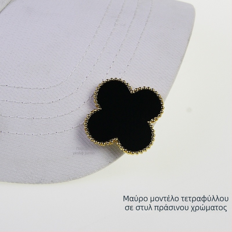 Κλιπ καπέλου γκολφ με μαγνητικό μαρκάρισμα μπάλας, μαγνήτης από ψευδάργυρο, αποσπώμενο σχέδιο τετράφυλλου φύλλου, δυνατότητα ιδιωτικής ετικέτας