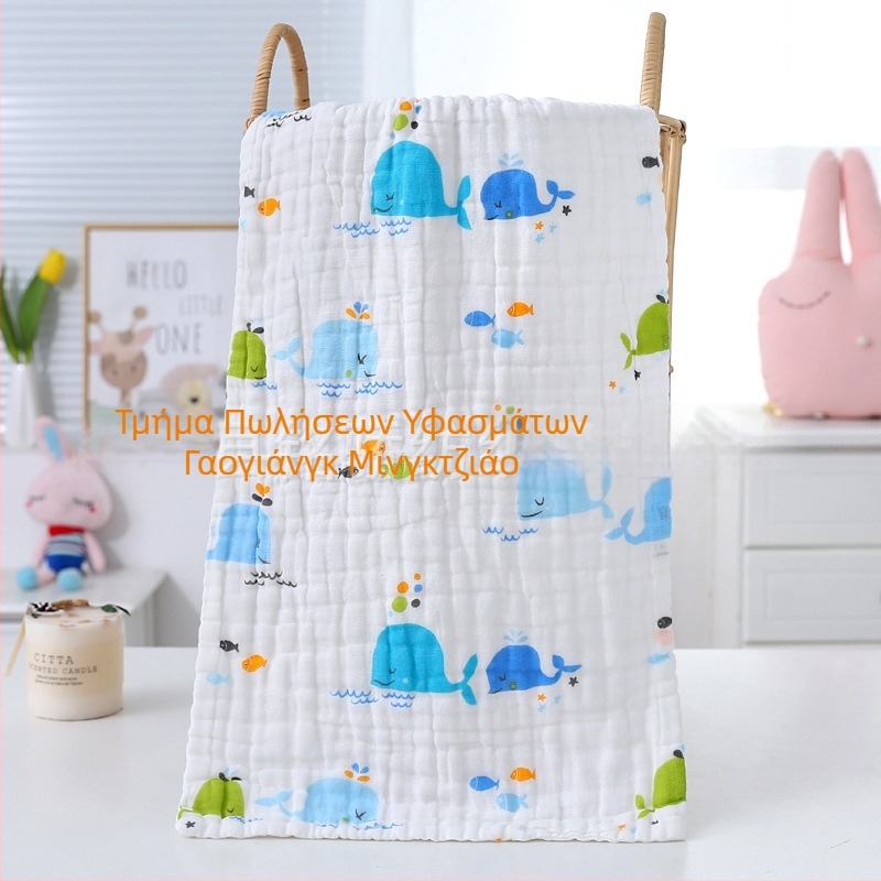 Πετσέτα μπάνιου από γάζα, 6 στρώσεων, 99% βαμβάκι, μονή νήμα, δυνατή εκτύπωση λογότυπου