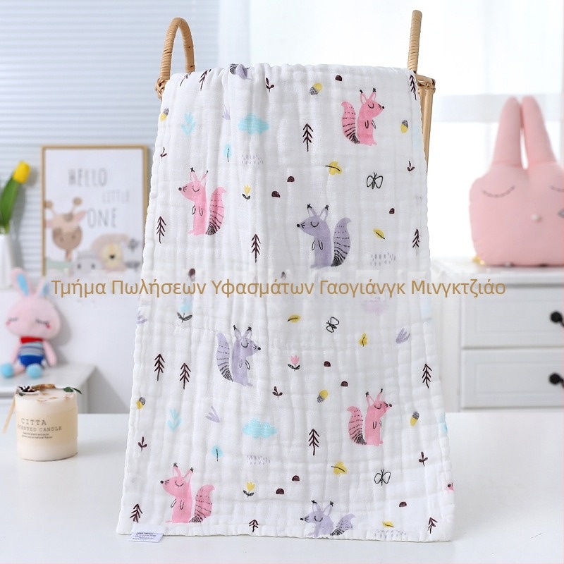 Πετσέτα μπάνιου από γάζα, 6 στρώσεων, 99% βαμβάκι, μονή νήμα, δυνατή εκτύπωση λογότυπου