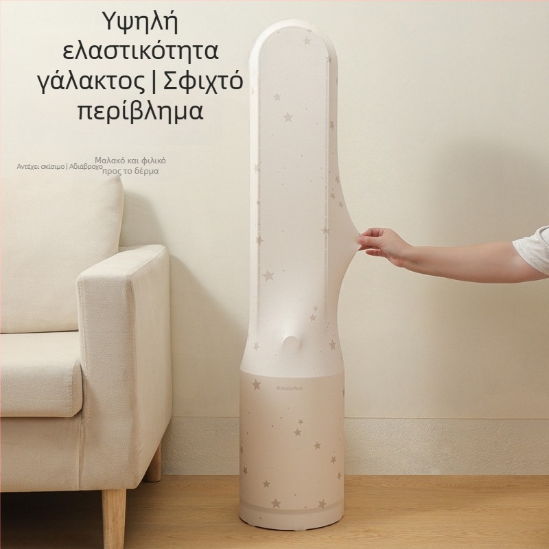 Κάλυμμα προστασίας από σκόνη για κάθετο ανεμιστήρα δαπέδου — ελαστικό ύφασμα Milk Silk, πολυεστέρας-βαμβάκι, προστατευτικό κάλυμμα με δίχτυ