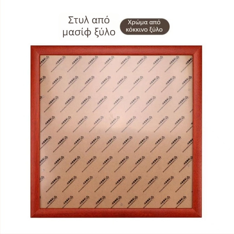 4 τεμάχια κάδρων εικόνων, τετράγωνου σχήματος, από μασίφ ξύλο και συνθετικό ξύλο, για κινεζική ζωγραφική και καλλιγραφία