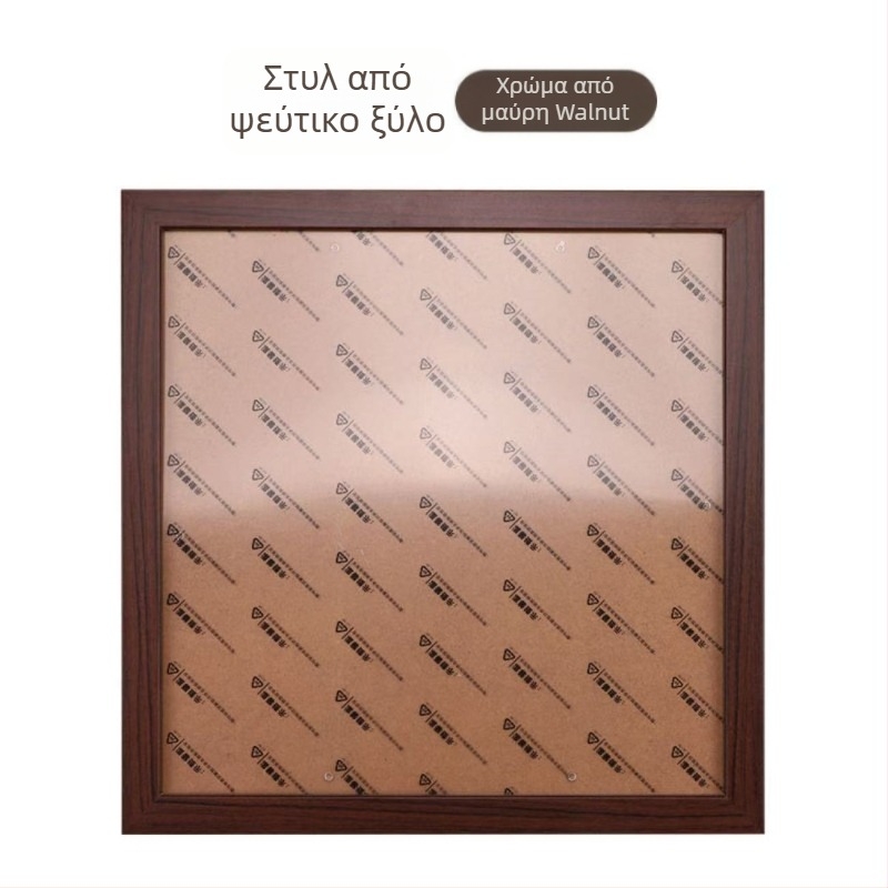 4 τεμάχια κάδρων εικόνων, τετράγωνου σχήματος, από μασίφ ξύλο και συνθετικό ξύλο, για κινεζική ζωγραφική και καλλιγραφία