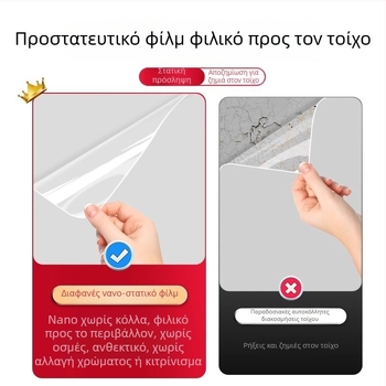 Διαφανές PVC προστατευτικό φιλμ τοίχου για βαφή λατέξ, αντιστατικό, αδιάβροχο, αντιβακτηριακό, ανθεκτικό στην υγρασία