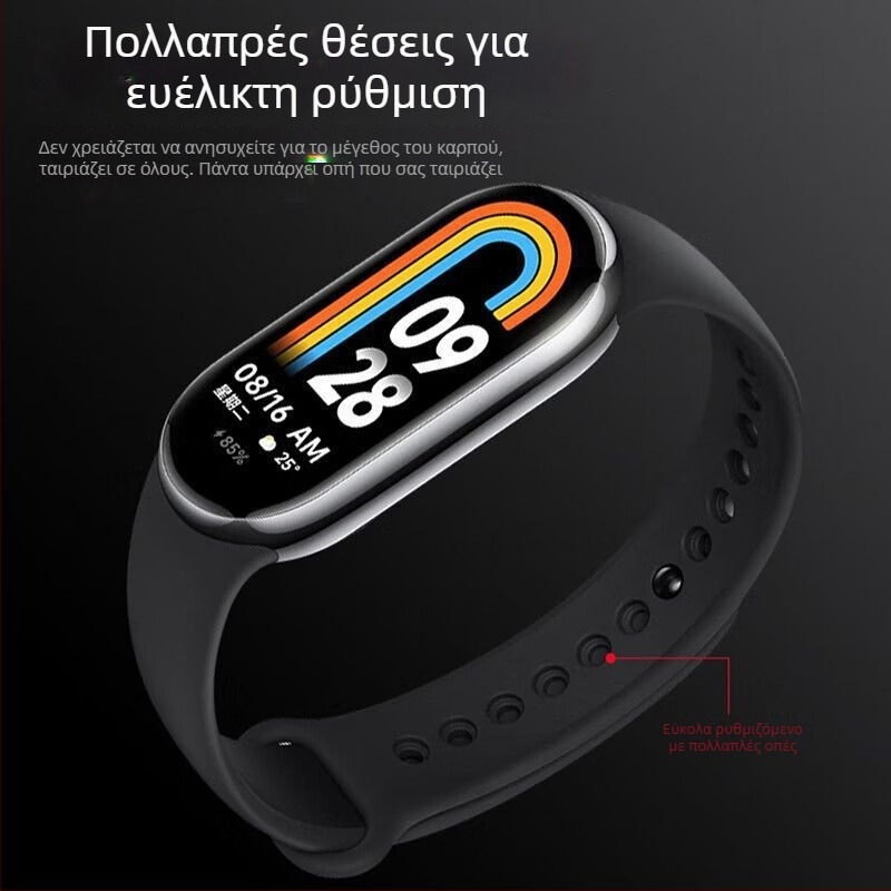 Ανταλλακτικό λουράκι για Xiaomi Mi Band 9/8 – NFC έκδοση, πλαστικό λουράκι, μοντέρνο στυλ, προσαρμοζόμενο πλάτος ζώνης
