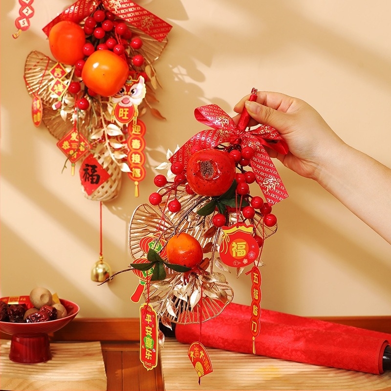 Κρεμαστό διακοσμητικό για χειρολαβή πόρτας με τον χαρακτήρα Fu και το έτος του Φιδιού, για το Ανοιξιάτικο Φεστιβάλ; Συσκευασμένο σε PP σακούλα; Υλικό: Άλλο; Μάρκα: Happy xiaoer