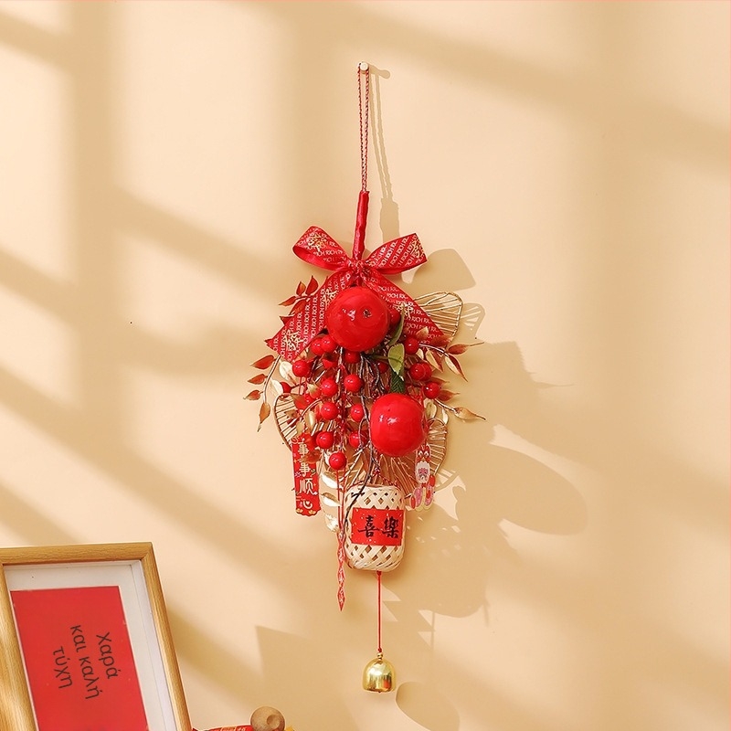 Κρεμαστό διακοσμητικό για χειρολαβή πόρτας με τον χαρακτήρα Fu και το έτος του Φιδιού, για το Ανοιξιάτικο Φεστιβάλ; Συσκευασμένο σε PP σακούλα; Υλικό: Άλλο; Μάρκα: Happy xiaoer