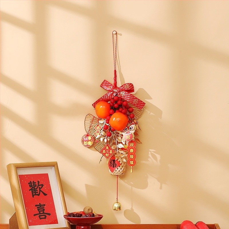 Κρεμαστό διακοσμητικό για χειρολαβή πόρτας με τον χαρακτήρα Fu και το έτος του Φιδιού, για το Ανοιξιάτικο Φεστιβάλ; Συσκευασμένο σε PP σακούλα; Υλικό: Άλλο; Μάρκα: Happy xiaoer