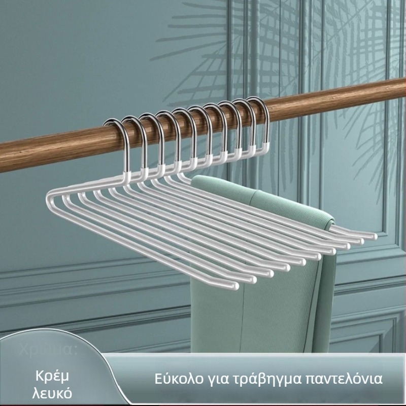 Κρεμάστρα παντελονιών σε σχήμα χήνας, επίστρωση νανο PVC, αντιολισθητική, μονόστρωτη χωρίς ραφές κατασκευή, dip molding τεχνολογία, 2 τεμάχια, κατάλληλη για παντελόνια, φουλάρια και γραβάτες