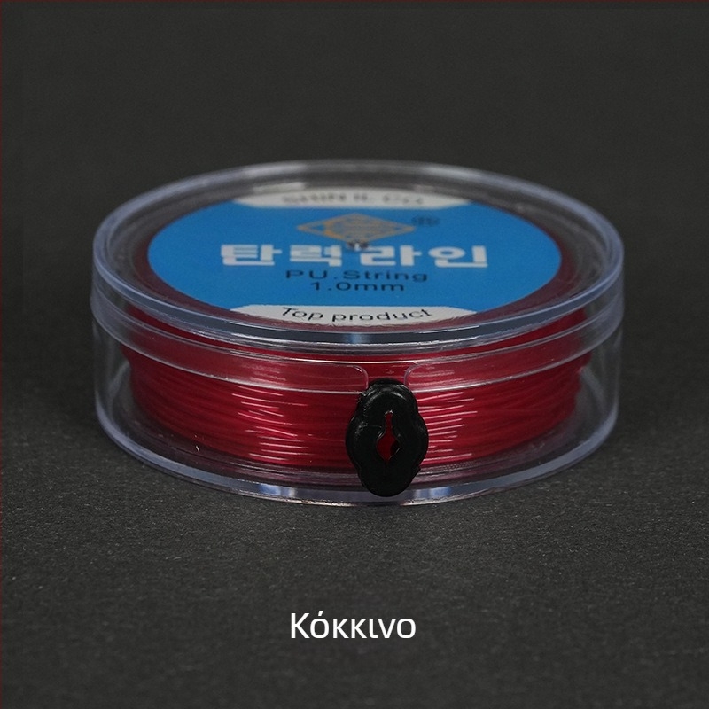 Ελαστική γραμμή ψαρέματος με στρογγυστή διαφανή κρυστάλλινη κλωστή και χάντρες, χειροποίητο πλεγμένο νήμα από σπάντεξ