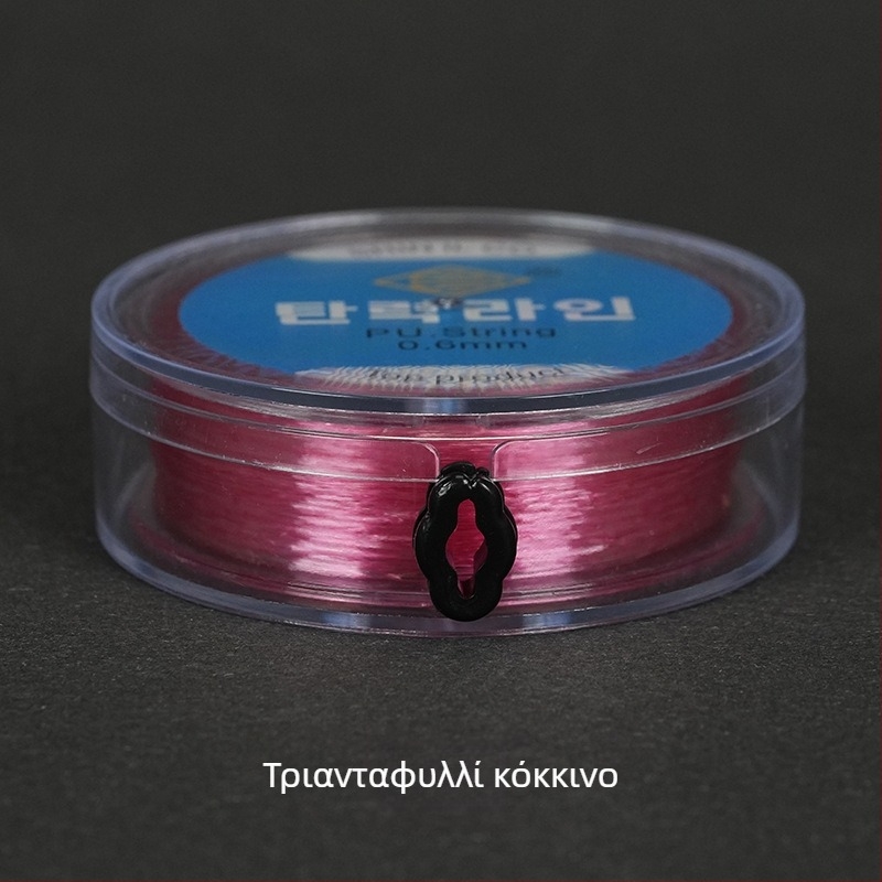 Ελαστική γραμμή ψαρέματος με στρογγυστή διαφανή κρυστάλλινη κλωστή και χάντρες, χειροποίητο πλεγμένο νήμα από σπάντεξ