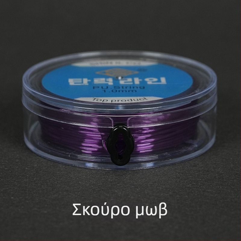 Ελαστική γραμμή ψαρέματος με στρογγυστή διαφανή κρυστάλλινη κλωστή και χάντρες, χειροποίητο πλεγμένο νήμα από σπάντεξ