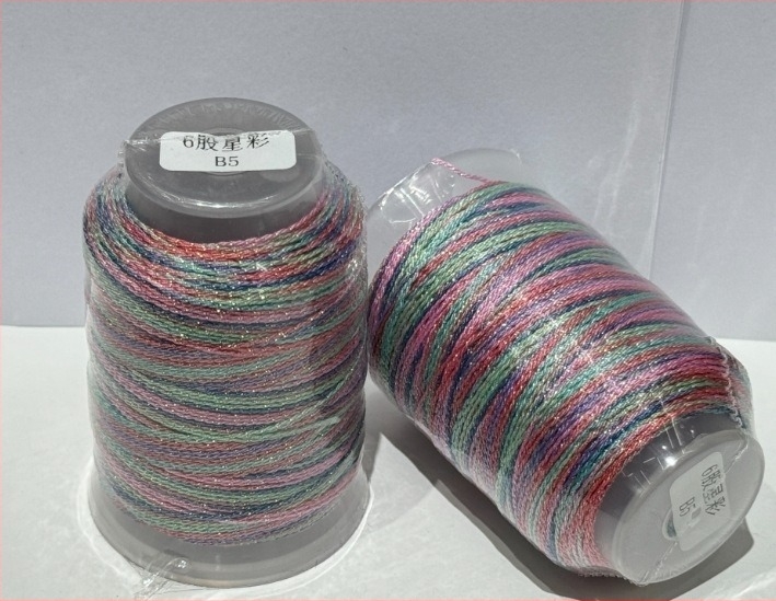 Κορδόνι για χάντρες, χειροποίητα πλεγμένο, βαμμένο με σχέδιο αστροφεγγιά, διαθέσιμο σε διαμορφώσεις 6 ή 9 νημάτων