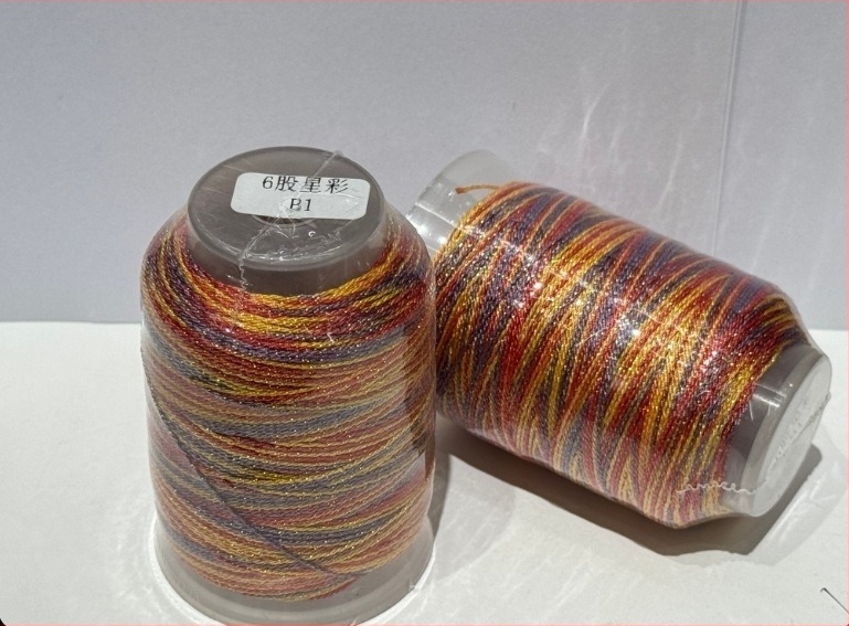 Κορδόνι για χάντρες, χειροποίητα πλεγμένο, βαμμένο με σχέδιο αστροφεγγιά, διαθέσιμο σε διαμορφώσεις 6 ή 9 νημάτων