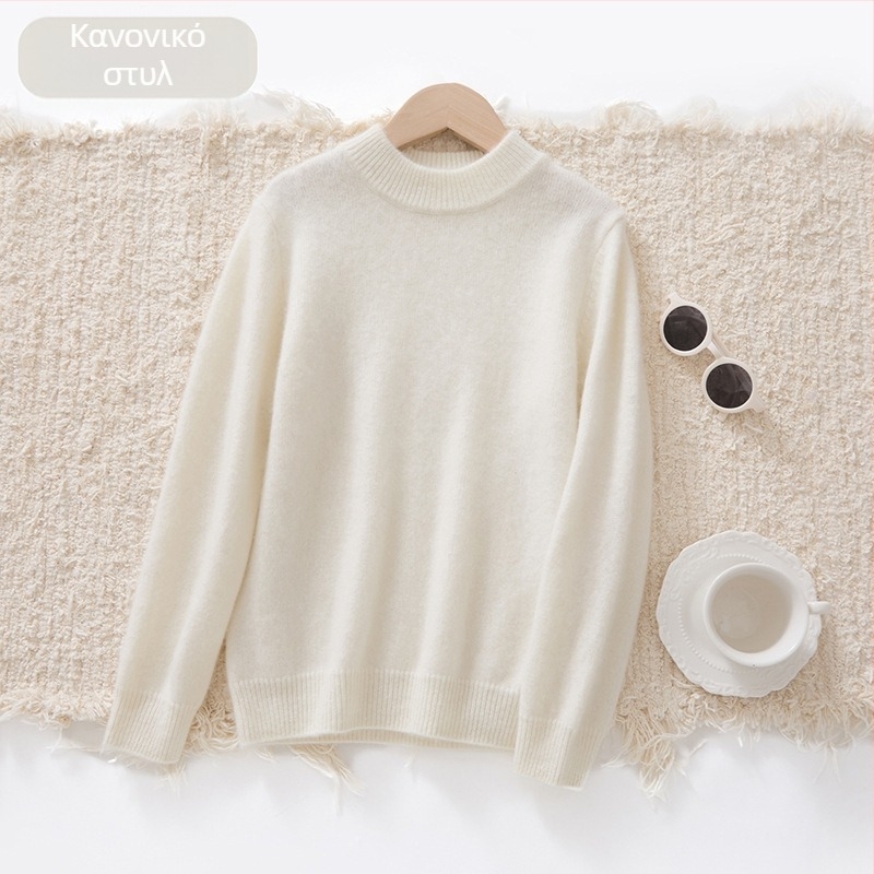 Παιδικός πλεκτός κασμίρινος πουλόβερ, παχύς, unisex, μακριά μανίκια, πουλόβερ