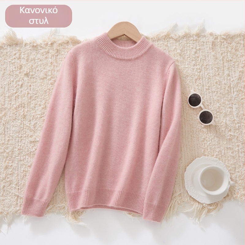 Παιδικός πλεκτός κασμίρινος πουλόβερ, παχύς, unisex, μακριά μανίκια, πουλόβερ