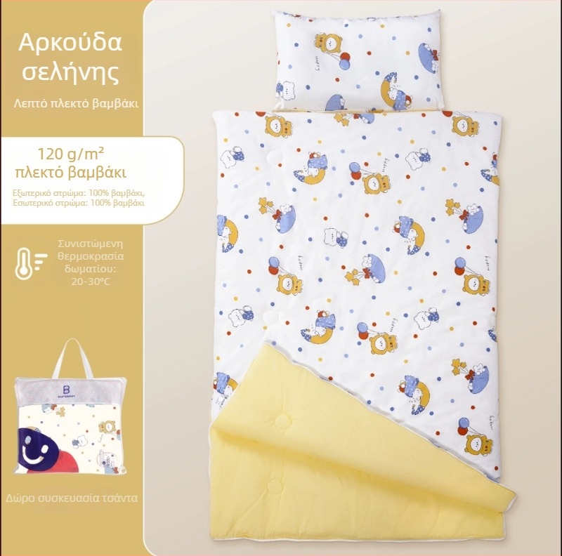 Παιδικός υπνόσακος με καρτούν σχέδιο, ύφασμα από 100% βαμβάκι, βάρος 1.6–2 κιλά, πλένεται στο πλυντήριο