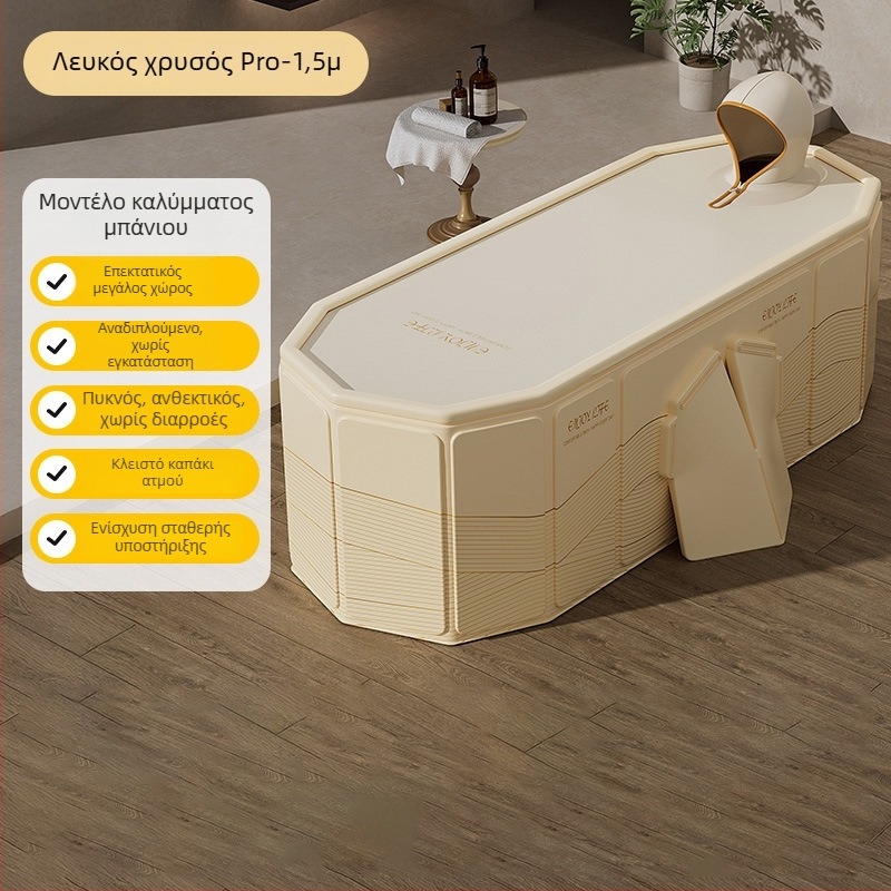 Αναδιπλούμενη μπανιέρα PVC για ενήλικες – μονωμένη, παχύτερη και με γρήγορο άνοιγμα για μπάνιο