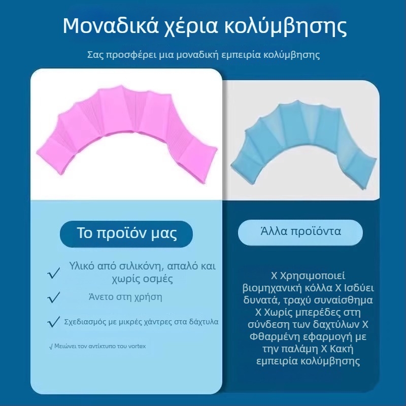 Σιλικονούχα γάντια κολύμβησης χεριών – Pengyi, Αριθμός προϊόντος: Silicone Swimming Flippers, Διασυνοριακή αποκλειστική προμήθεια