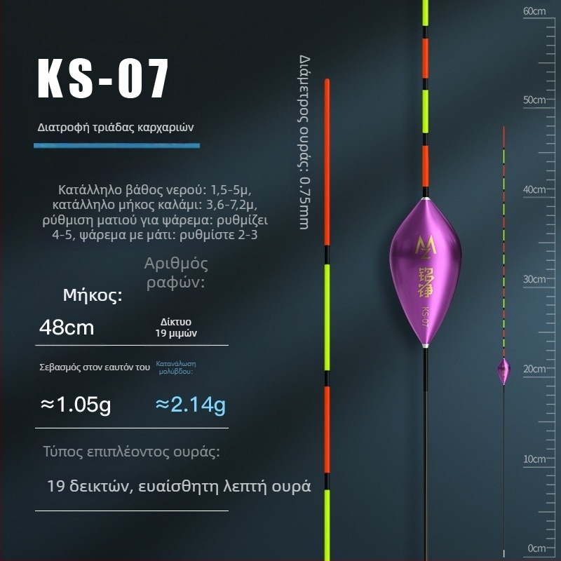Mingzheng Nano Float για κατακόρυφο drift – Υψηλής Ευαισθησίας Πλωτήρας, Καταλληλότερος για Καρπ και Κραπ Καρπ, Ανταγωνιστικό Μοντέλο