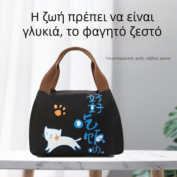 BNRU Κορεάτικου στυλ θερμομονωτική τσάντα για lunch box, αδιάβροχη, μοντέρνο μινιμαλιστικό σχέδιο, μοντέλο 006, για μεσημεριανό γεύμα