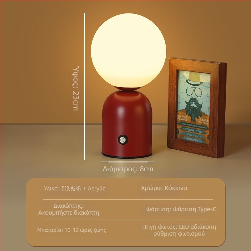 Νορδικός Macaron Επιτραπέζιος Λαμπτήρας – Ατμοσφαιρικό φως για μπαρ/καφέ/KTV, μεταλλικό στήριγμα, μοντέλο HT-TD1W153, ≤36V, CE πιστοποιητικό