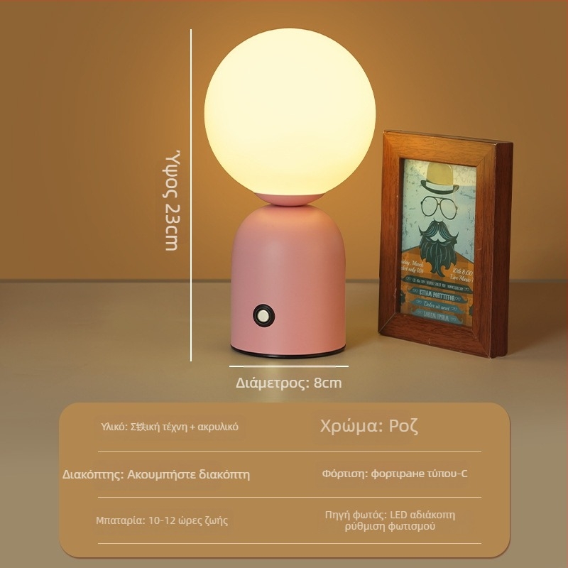 Νορδικός Macaron Επιτραπέζιος Λαμπτήρας – Ατμοσφαιρικό φως για μπαρ/καφέ/KTV, μεταλλικό στήριγμα, μοντέλο HT-TD1W153, ≤36V, CE πιστοποιητικό