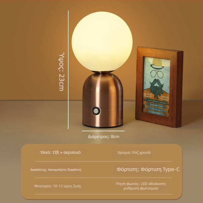 Νορδικός Macaron Επιτραπέζιος Λαμπτήρας – Ατμοσφαιρικό φως για μπαρ/καφέ/KTV, μεταλλικό στήριγμα, μοντέλο HT-TD1W153, ≤36V, CE πιστοποιητικό