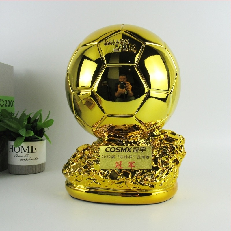 Τρόπαιο Golden Globe για ποδόσφαιρο με εγχάρακση και λογότυπο, από ρητίνη, προσαρμοζόμενο δώρο για βραβεύσεις και διακόσμηση