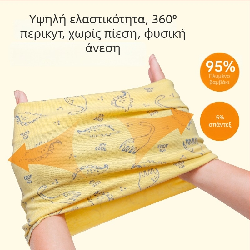 Παιδικό βαμβακερό κασκόλ λαιμού με καρτούν σχέδιο, ορθογώνιο σχήμα, ζεστό για φθινόπωρο και χειμώνα