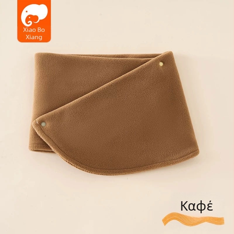 Παιδικό φουλάρι από πολάρ φλις, στυλ ιαπωνικό-κορεατικό γλυκό, μονόχρωμο, ζεστό για φθινόπωρο και χειμώνα