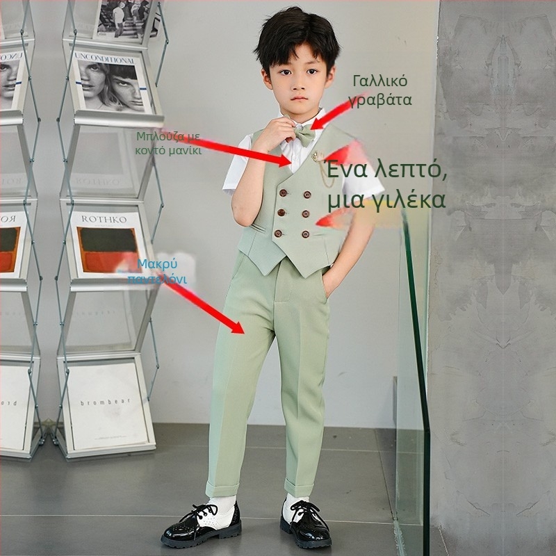 Παιδικό σετ κοστούμι με σακάκι – στυλ Αγγλία; πολυεστέρας 80%; για παιδιά άνω των 8 ετών; καλοκαίρι 2024 (80% πολυεστέρας, Αγγλία στυλ, 8+, καλοκαίρι 2024)