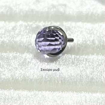 F136 Κοσμήματα piercing από τιτάνιο: σκουλαρίκια αυτιών σε σχήμα disco λαμπτήρα, stud για τα χείλη με ζιρκόν G23 και stud για τη γλώσσα, DIY piercing