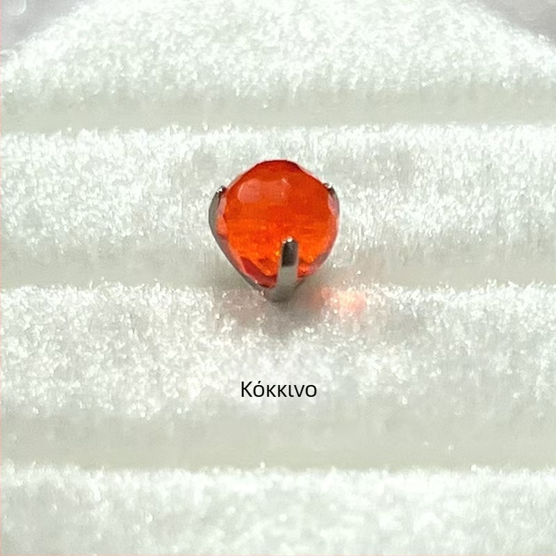 F136 Κοσμήματα piercing από τιτάνιο: σκουλαρίκια αυτιών σε σχήμα disco λαμπτήρα, stud για τα χείλη με ζιρκόν G23 και stud για τη γλώσσα, DIY piercing