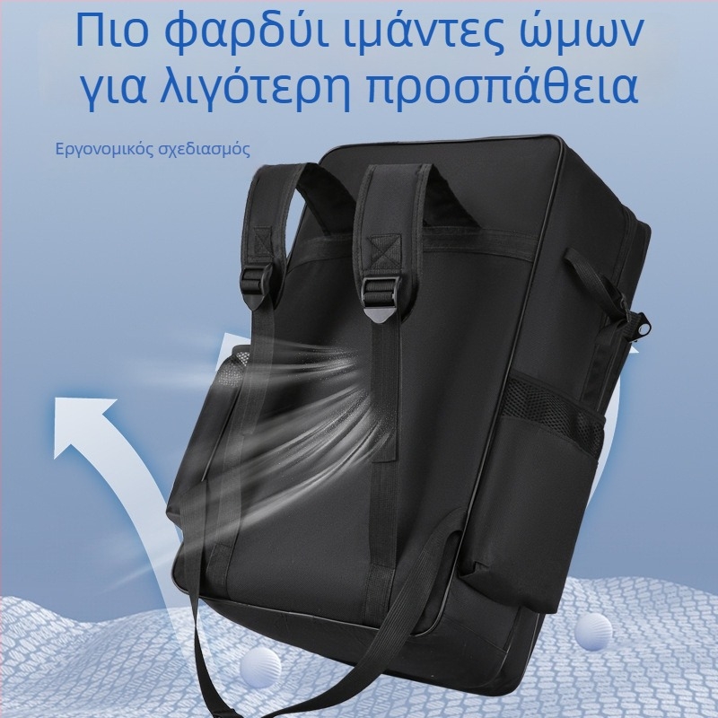 Τσαντα θαλάσσιου ψαρέματος με μεγάλη χωρητικότητα, Oxford ύφασμα, αδιάβροχη, θήκες για καλάμι και εξοπλισμό