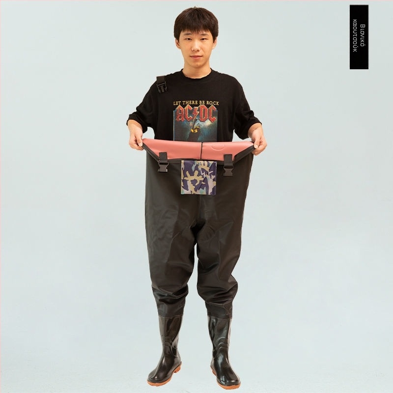 Ολόσωμο αδιάβροχο ρούχο ψαρέματος με ενσωματωμένα μποτάκια