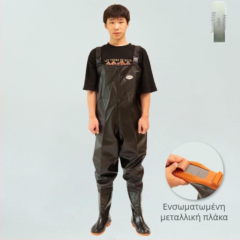 Ολόσωμο αδιάβροχο ρούχο ψαρέματος με ενσωματωμένα μποτάκια