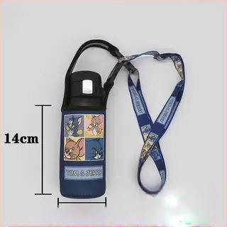 Θερμομονωτική θήκη ποτήριου με ιμάντα crossbody — ύφασμα, στυλ καρτούν, μη εισαγόμενο, χωρίς λογότυπο